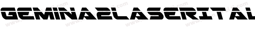 Gemina2LaserItalic-zPB0字体转换
