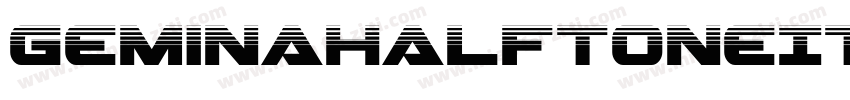 GeminaHalftoneItalic-dD7E字体转换