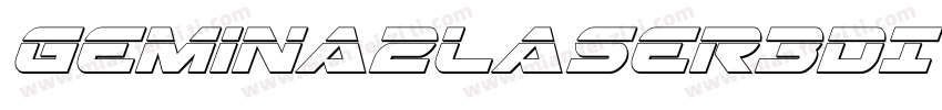 Gemina2Laser3DItalic-jloR字体转换