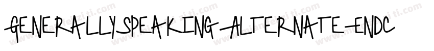GenerallySpeakingAlternateEndcaps-2YAW字体转换