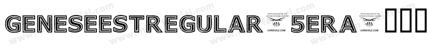 GeneseeStRegular-5ERa字体转换