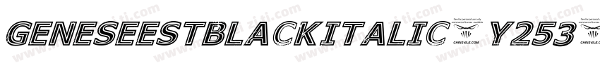 GeneseeStBlackItalic-y253字体转换