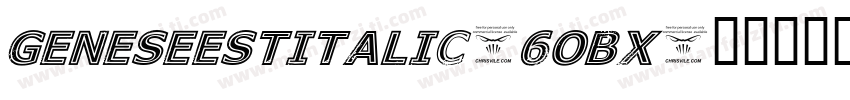 GeneseeStItalic-6OBx字体转换