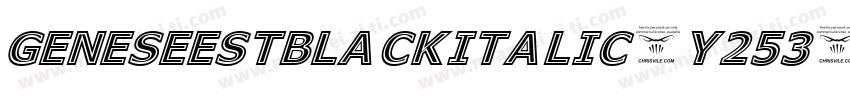 GeneseeStBlackItalic-y253字体转换