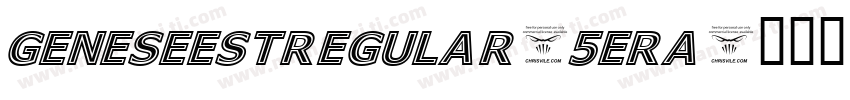 GeneseeStRegular-5ERa字体转换