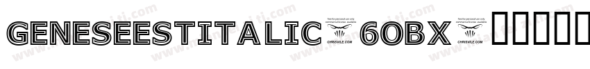 GeneseeStItalic-6OBx字体转换