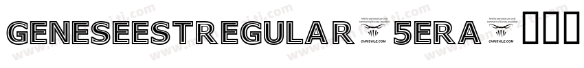 GeneseeStRegular-5ERa字体转换