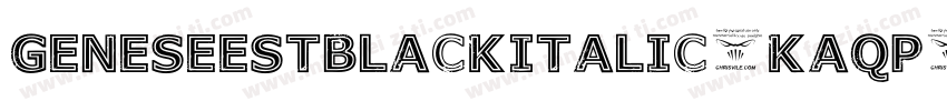 GeneseestBlackitalic-Kaqp字体转换