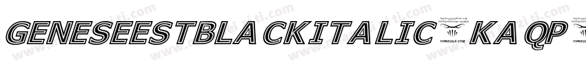 GeneseestBlackitalic-Kaqp字体转换