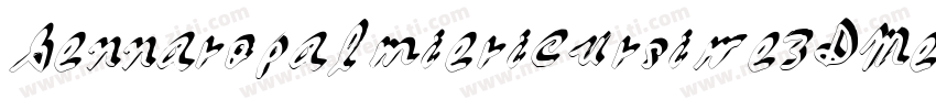 Gennaropalmiericursive3DMedium-Roxe字体转换
