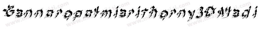 Gennaropalmierithorny3DMedium-86VA字体转换