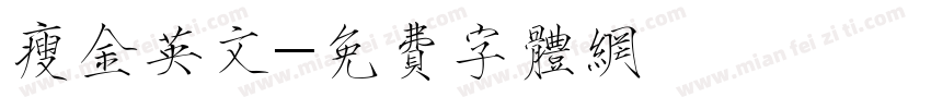 瘦金英文字体转换