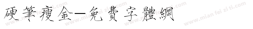 硬笔瘦金字体转换