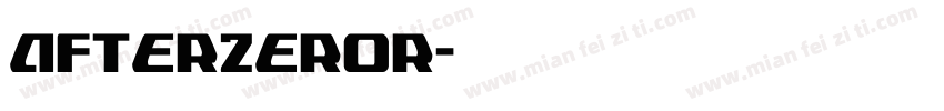 afterzeror字体转换
