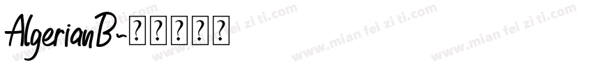 AlgerianB字体转换