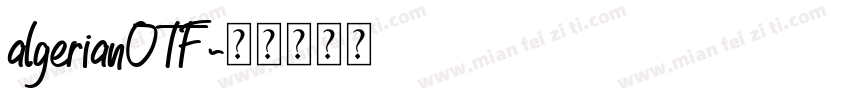 algerianOTF字体转换