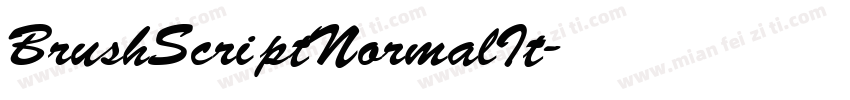 BrushScriptNormalIt字体转换