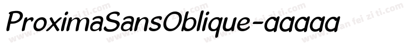 ProximaSansOblique字体转换
