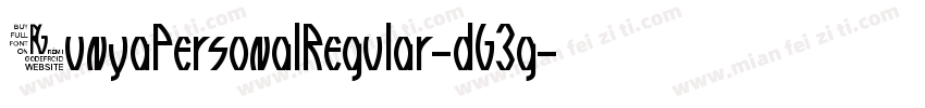 BunyaPersonalRegular-dG3g字体转换