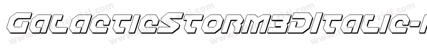 GalacticStorm3DItalic-r6o9字体转换