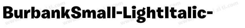 BurbankSmall-LightItalic字体转换