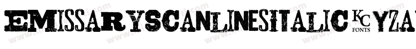 EmissaryScanlinesItalic-YZay字体转换