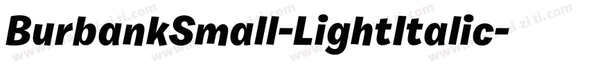 BurbankSmall-LightItalic字体转换