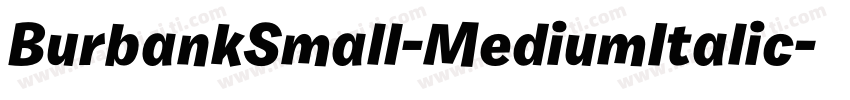 BurbankSmall-MediumItalic字体转换