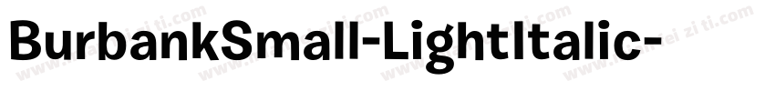 BurbankSmall-LightItalic字体转换