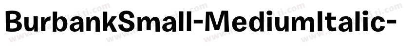 BurbankSmall-MediumItalic字体转换