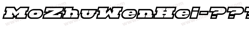 MoZhuWenHei字体转换
