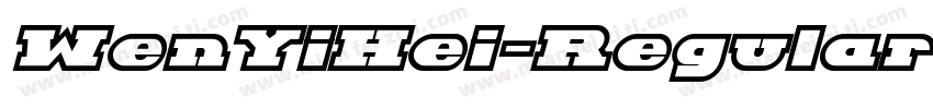 WenYiHei-Regular字体转换