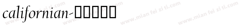 californian字体转换