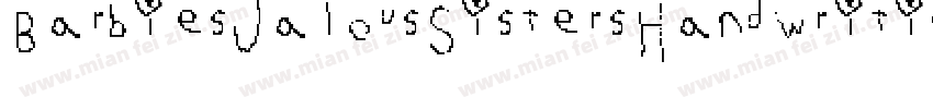 BarbiesJalousSistersHandwritin字体转换