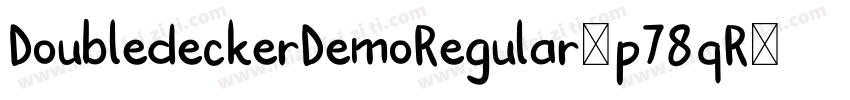 DoubledeckerDemoRegular-p78qR字体转换