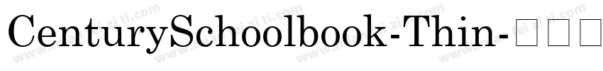 CenturySchoolbook-Thin字体转换