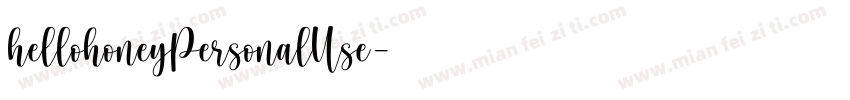 hellohoneyPersonalUse字体转换