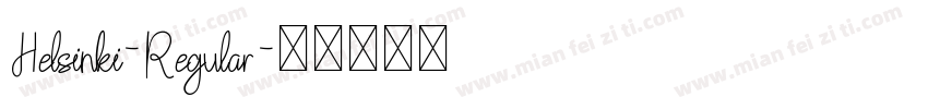 Helsinki-Regular字体转换