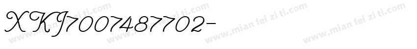 XKJ7007487702字体转换