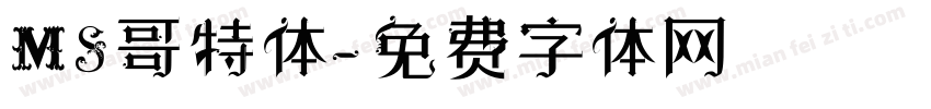 MS哥特体字体转换