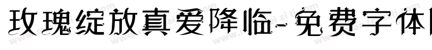 玫瑰绽放真爱降临字体转换