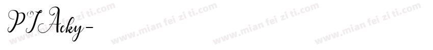 PJAcky字体转换