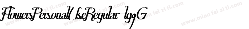 FlowersPersonalUseRegular-lg9GD字体转换