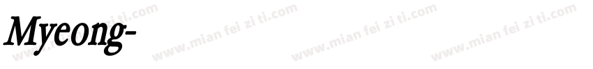 Myeong字体转换