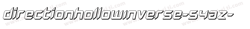 DirectionHollowInverse-54Az字体转换