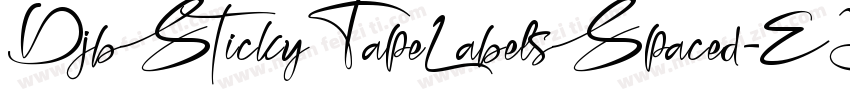 DjbStickyTapeLabelsSpaced-EByW字体转换
