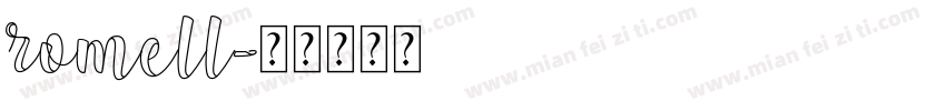 romell字体转换