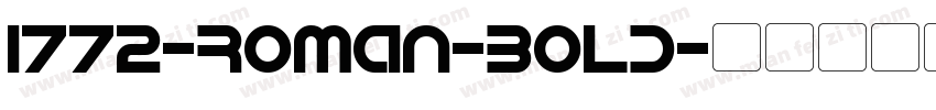 I772-Roman-Bold字体转换