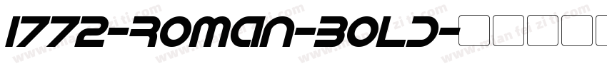 I772-Roman-Bold字体转换