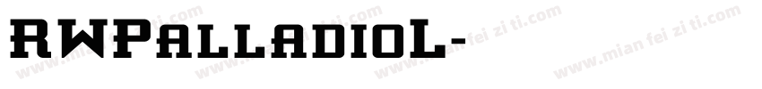 RWPalladioL字体转换